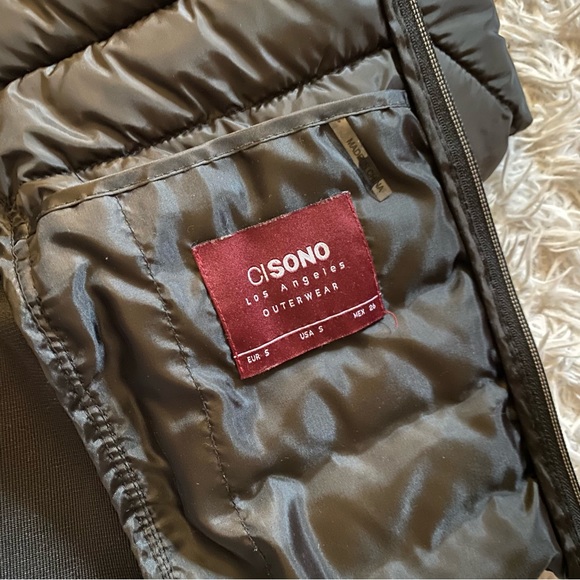 CI SONO Lightweight Navy Puffer with Rose Gold Zippers size S - Picture 4 of 9